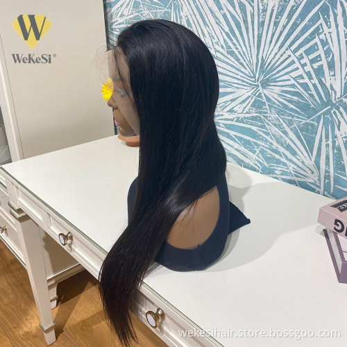 150% 200% Wholesale 4x4 Lace Closure Wig Vendors 100% Aligned Cuticle Wig 4x4 Closure Natural Straight Human Hair Wigs
